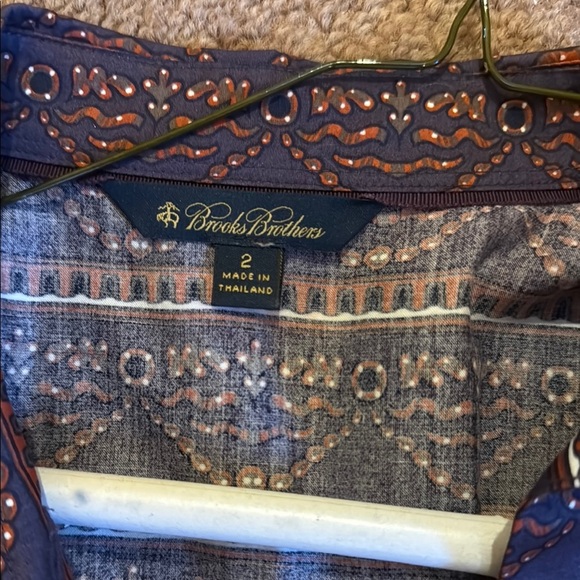 Brooks Brothers Purple and Orange Long Sleeve Dress - Picture 2 of 3